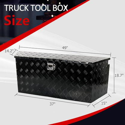 49 Inch Aluminum Trailer Tongue Tool Box 5 Bar Tread Wide Utility