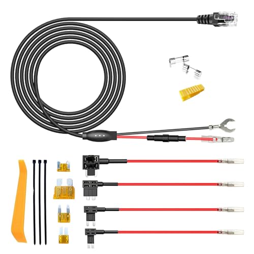 Radar Detector Rearview Mirror Rod Mount and Radar Power Cord Hardwired Kit