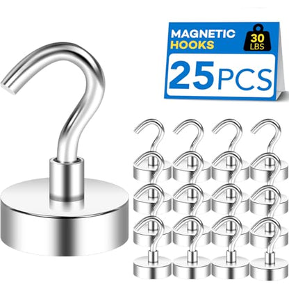 Magnetic Hooks for Cruise Cabins (25 Count)