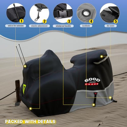 Trike Cover Motorcycle Cover Heavy Duty 600D Waterproof for Trike Models