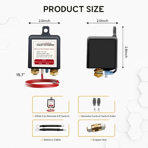 Side Post Remote Battery Disconnect Switch 12V