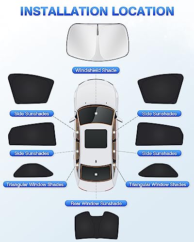 Windshield Sunshades for Honda Accord 2018 (8 Count)
