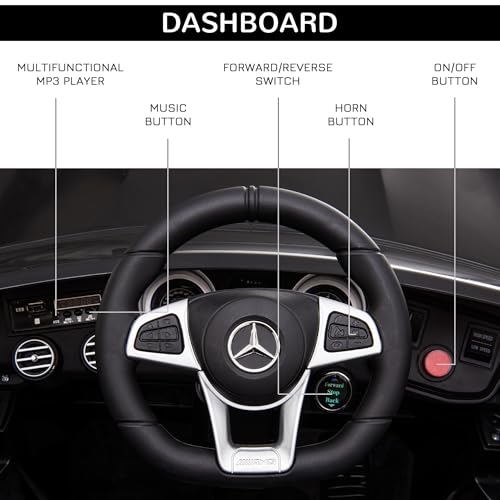 12V Toddler Ride On Car Mercedes Benz AMG GLC63S Coupe 2 Speed Black