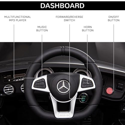 12V Toddler Ride On Car Mercedes Benz AMG GLC63S Coupe 2 Speed Black