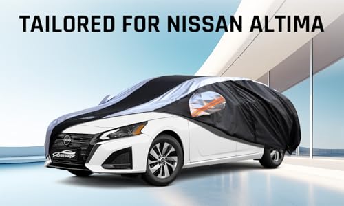 Altima Car Cover Waterproof All Weather with Silver Strip Design