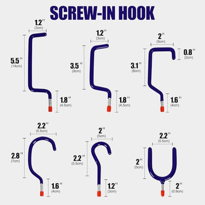 Garage Hooks Heavy Duty (6 Count)