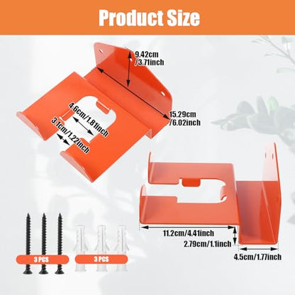 1 Pack Weed Eater Hanger Wall Mounted Weedeater Garage Trimmer Rack Heavy Duty Garden Tool Hanger Steel Weed Whackers Holder Organizer Hooks for Grass Garden Tools
