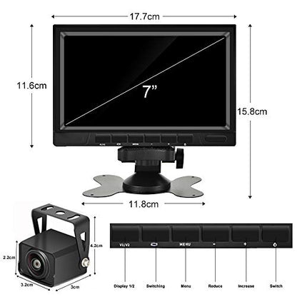 AHD Dual Backup Camera with 7'' 1080P DVR Monitor
