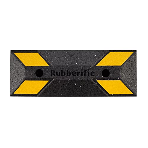 Heavy Duty Rubber Parking Stop Durable Easy to Install Reflective Parking Curb Garage Car Stopper for Indoor and Outdoor Use