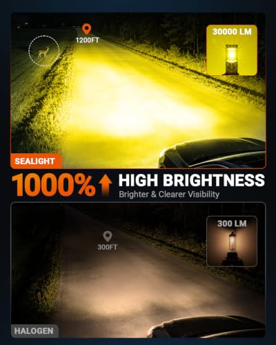 H10 Yellow LED Fog Light Bulb (2 Count)