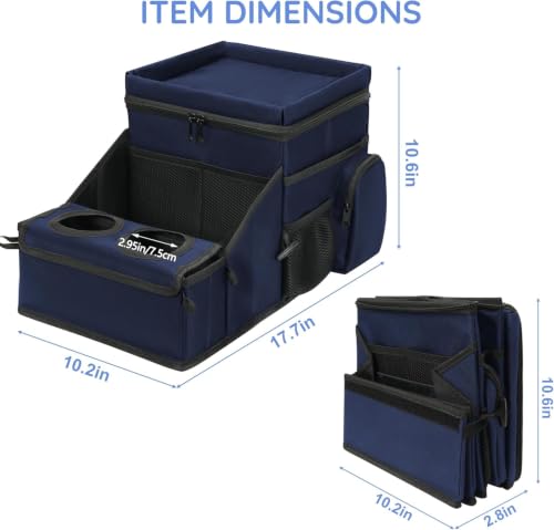 Car Front Back Seat Organizer with Cup Holder