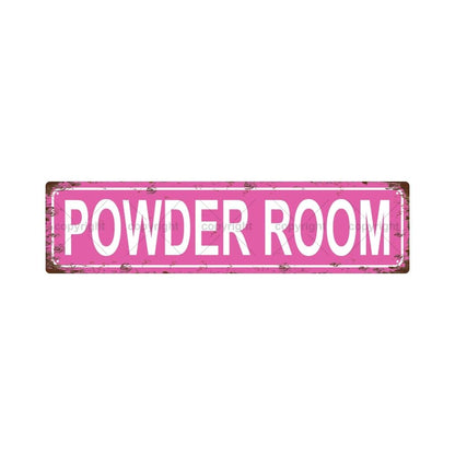 POWDER ROOM SPACE Metal Tin Street Sign Bar Cafe Garage Cave Home Room Wall Bathroom Farmhouse Garden Porch Patio Decor