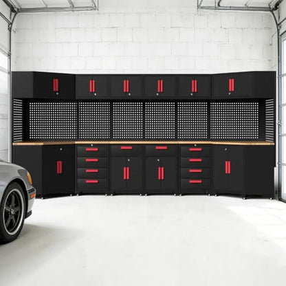 2Pcs Corner Garage Storage Cabinet System