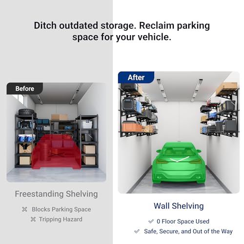 3 Tier 1x3ft Garage Storage Wall Shelving