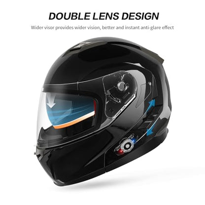 Motorcycle Helmet Bluetooth 5.0 Integrated New EPS FreedConn BM2