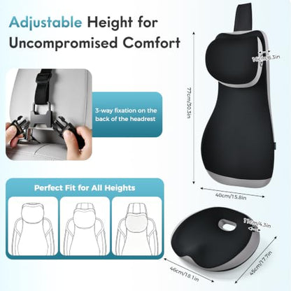 Memory Foam Car Seat Cushion with 2