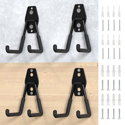 4 Pack Wall Mount Garage Storage Hooks (4 Count)