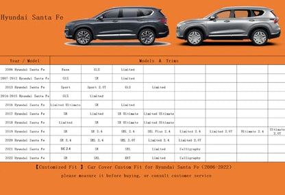 7 Layers Waterproof SUV Car Cover for Hyundai Santa Fe 2006