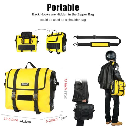 Motorcycle Saddlebags 15L Saddle Bags Motorcycles Single Side Pannier Bag Waterproof Motorcycle Tail Bag Portable Multifunctional Shoulder Bag