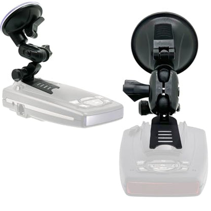 Ehnanced Dual Ball Joint Adjust Suction Cup Bracket Compatible for Escort Passport 9500ix