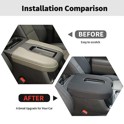 Armrest Box Pad Cover Compatible with Chevrolet Silverado