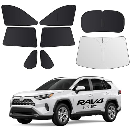 2026 8PC Full Set Window Sunshade for Toyota RAV4 2019 (8 Count)