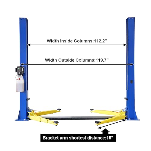 Car Lift 9 000lbs 2 Post Auto Lift Floor Plate Auto Truck Hoist for Home Garage
