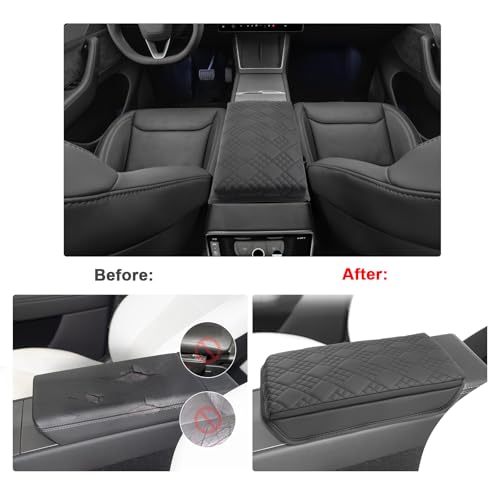 for 2025 2026 Tesla Model Y Armrest Cover Pad for 2025 2026 Model Y Accessories 2026 Model Y Center Console Cover Middle Console Cover Add Soft Cotton Cushion