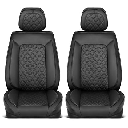 Curated Diamond IV Leather Seat Covers for Cars & SUVs (2 Count)