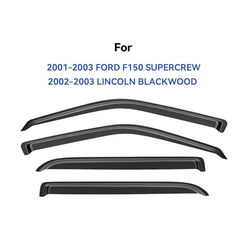 Window Visors Rain Guards for 2001 2002 2003 Ford F150 Crew
