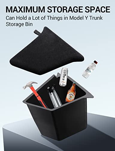 Trunk Organizer for 2020 2021 Tesla Model Y with Carpeted Lip