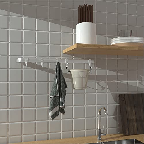 15 Pack White Wall Mount Hooks for Hanging Coats & Towels