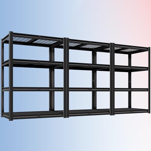 40" W Heavy Duty Garage Shelving 2200 LBS 4 Tier Storage Shelves (3 Count)