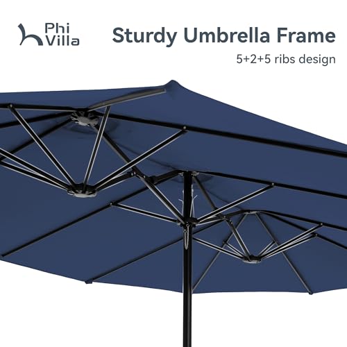 15ft Large Outdoor Patio Umbrella with Base Included