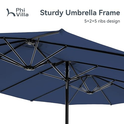 15ft Large Outdoor Patio Umbrella with Base Included