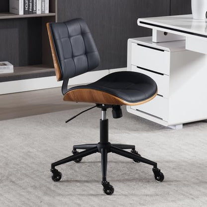 Home Office Desk Chair with Rubber Wheels