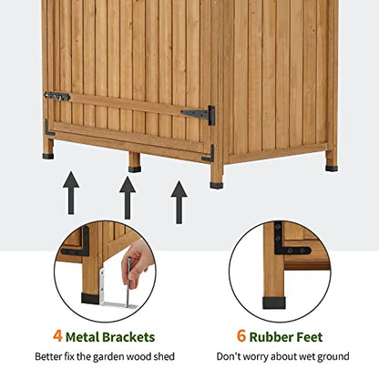 Large Outdoor Storage Cabinet with 3 Adjustable Shelves