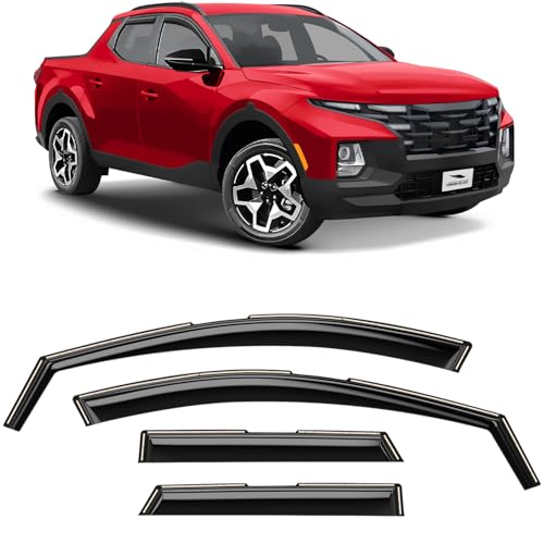 in Channel Extra Durable Rain Guards for Hyundai Santa Cruz 2022