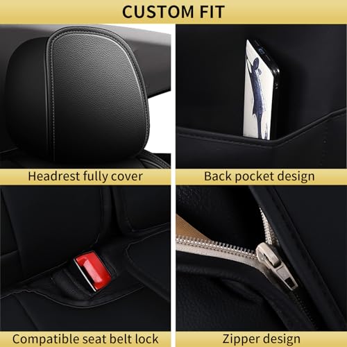 Custom Fit for Ford Ranger Seat Covers 2026 2025 (2 Count)