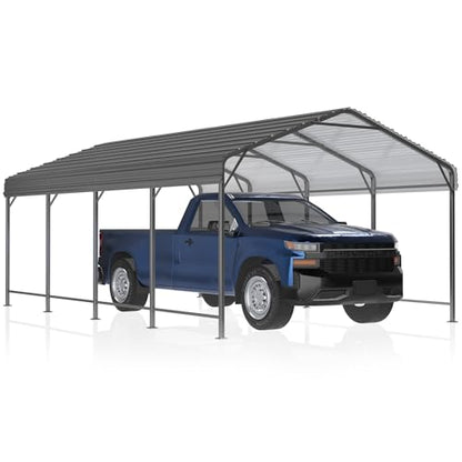 12x20 FT Metal Carport Canopy with Reinforced Base