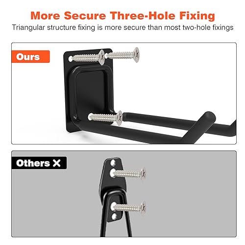 6 Pack 7.8 Inch Heavy Duty Garage Hooks (6 Count)