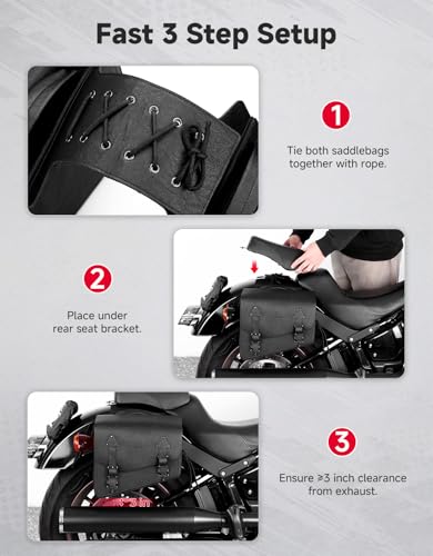Motorcycle Saddlebags PU Leather Side Bags