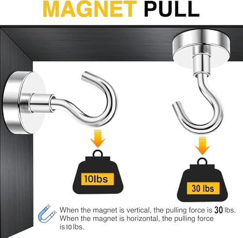 Magnetic Hooks 120pcs 30lbs Cruise Essentials 2026 Magnet Hook (120 Count)