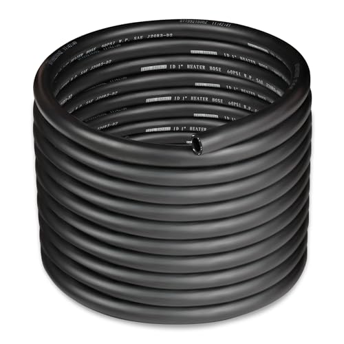 1" Heater Hose Coolant Radiator Straight 60PSI SAE 20R3 25FT Black