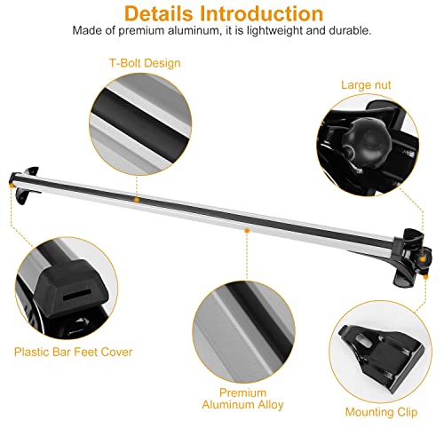 2Pcs Universal Roof Rack Cross Bars (2 Count)