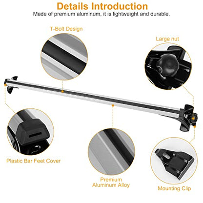 2Pcs Universal Roof Rack Cross Bars (2 Count)