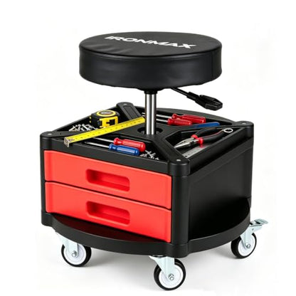 Rolling Mechanic Stool with Padded Seat