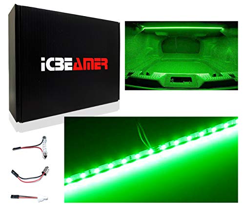 12" Green 18 SMDs 2835 LED Strip Light Universal Fit Car Trunk Cargo Area or Interior Illumination