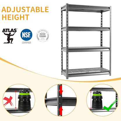 The Atlas 48" W Heavy Duty Garage Shelving Unit Load 12000 Lbs
