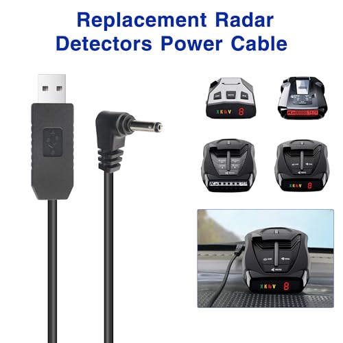 USB to DC3.5 Radar Detector Power Cord for Cobra Models
